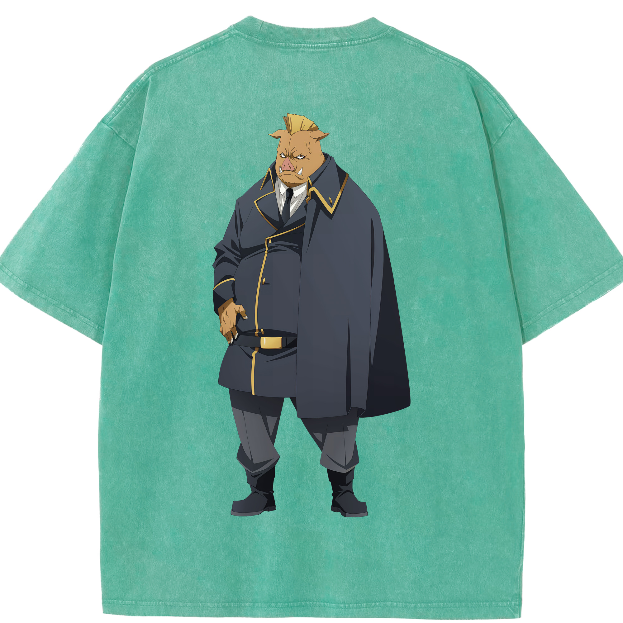 （画像用） 転スラ Regarding Reincarnated to Slime 綿100% ヴィンテージ風 半袖Tシャツ（背面プリント）